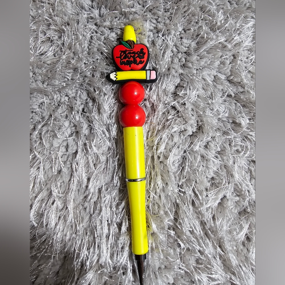 Teach love inspire beaded pen